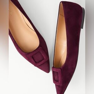 Ann Taylor. Deep Burgundy Flats. Sleek Pointed Toe Flat. Size 8.5